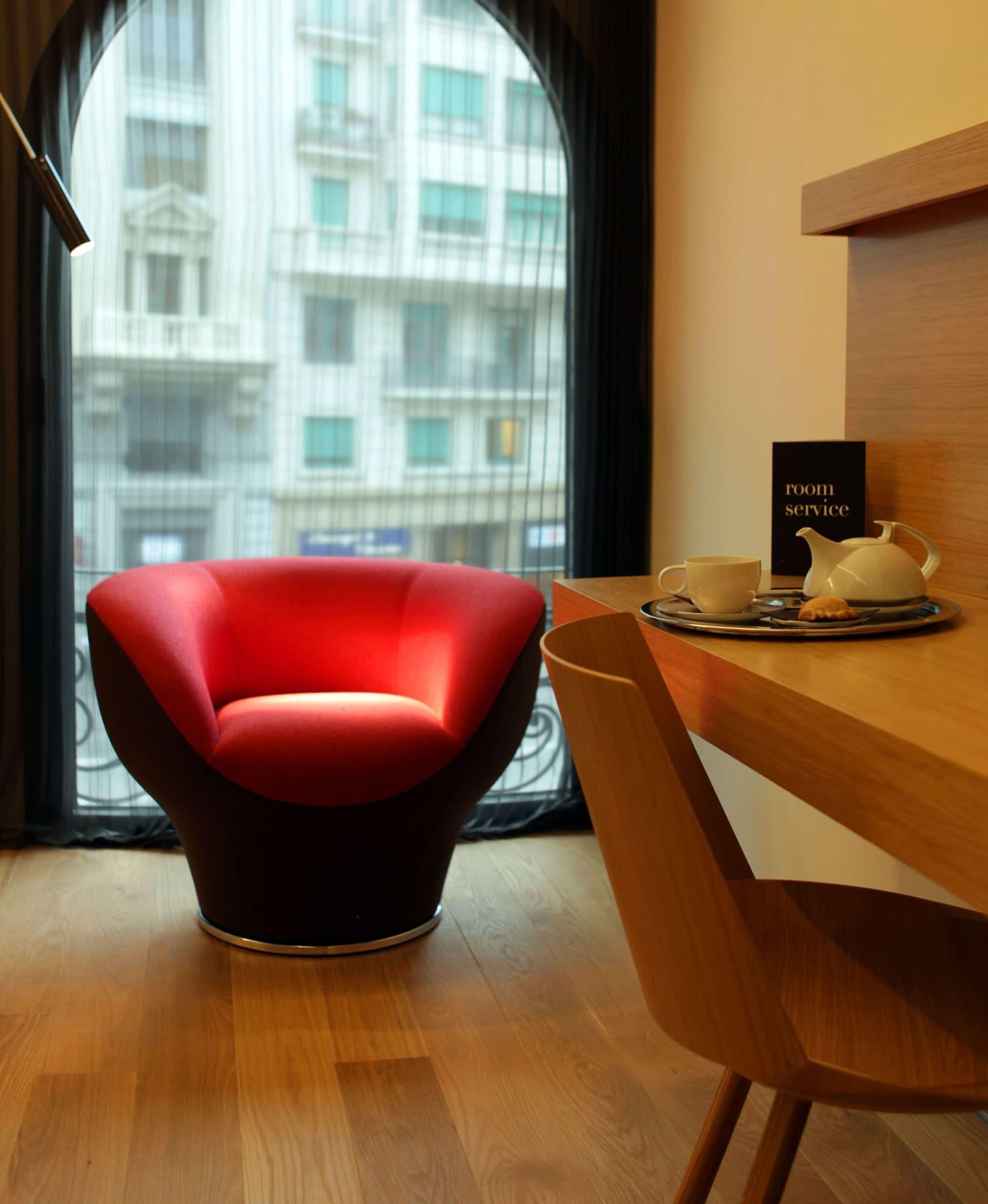Hotel Ohla Barcellona Esterno foto A room at the hotel