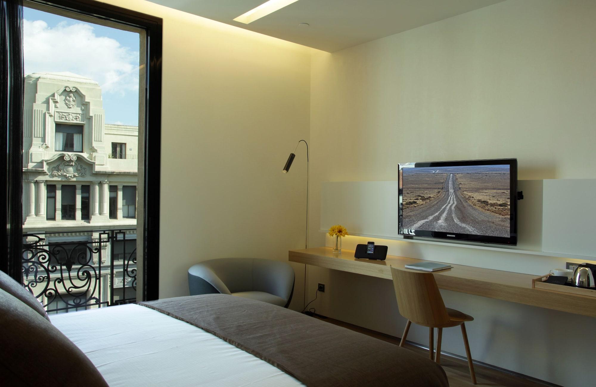 Hotel Ohla Barcellona Esterno foto A room at the hotel